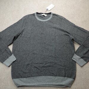 Luca Nobili Sweater XL Gray Heather Crew Neck Wool Blend Made in Italy NEW
